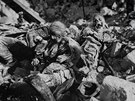 Mrtvá ena a písluník paramilitárního oddílu SA na nedatované fotce z Dráan...