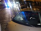 Nehoda v Chlumecké ulici na erném most. (16. února 2015)