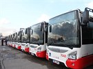Nové ekologické autobusy, které získal Dopravní podnik msta Brna.
