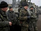 Boje na východ Ukrajiny v nedli utichly (14. února)