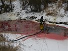Ekologickou hav�rii u Dra�i�ek likvidovali hasi�i.