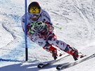 Rakouský lya Marcel Hirscher na trati obího slalomu na MS v Beaver Creeku.