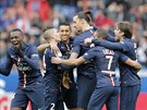 Oslava branky v podání fotbalist Paris St. Germain