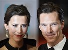Sophie Hunterová a Benedict Cumberbatch (Londýn, 8. února 2015)
