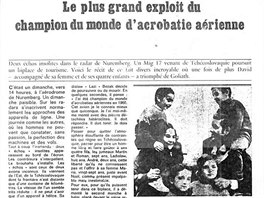 Delší článek o dobrodružství L. Bezáka vyšel i ve francouzském týdeníku Paris...