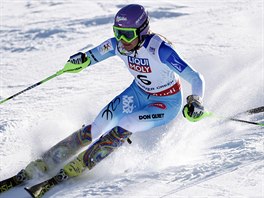 rka Strachov na trati slalomu na svtovm ampiontu