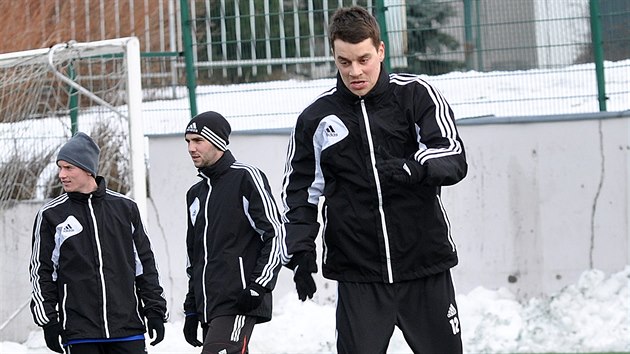 Ond�ej Ku�n�r na tr�ninku fotbalov� Olomouce.