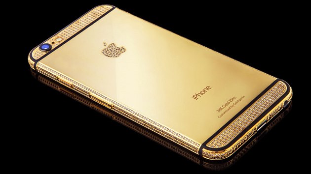 iPhone z e-shopu Goldgenie, zamujc se na luxusn pozlacen zbo