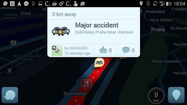 Nahlen dopravn nehoda