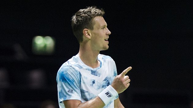 Tom Berdych slav postup do finle turnaje v Rotterdamu.