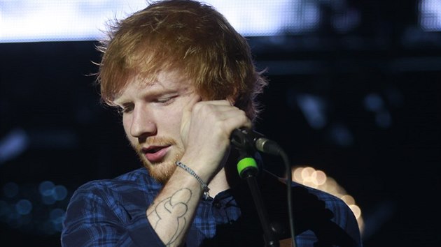 Ed Sheeran na svém prvním praském koncert 12. 2. 2015 v praské Tipsport Aren