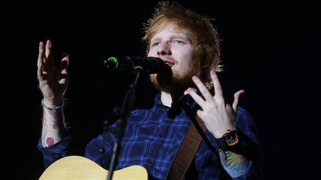 Ed Sheeran na svém prvním praském koncert 12. 2. 2015 v praské Tipsport...