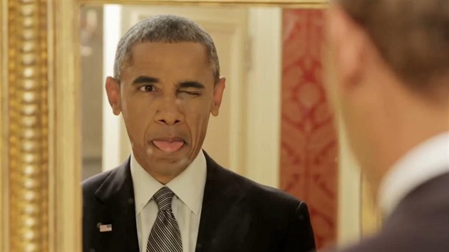 Americk prezident Barack Obama v klipu, kterm propaguje zdravotn pojitn (12. nora 2015).