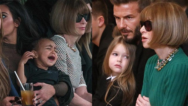 éfka amerického Vogue Anna Wintourová sedla na pehlídkách newyorského týdne...