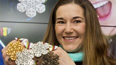 VŠECHNY MÉ MEDAILE. Slalomářka Šárka Strachová přivezla z mistrovství světa v...