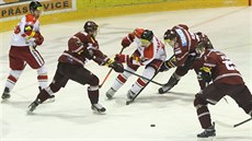 Momentka z duelu Olomouc - Sparta.
