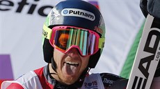 Americký lya Ted Ligety se raduje z titulu mistra svta v obím slalomu.
