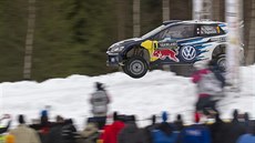 Sebastien Ogier b�hem �védské rallye.