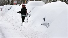 Bostonské p�edm�stí Cambridge zavalila rekordní sn�hová nadílka (Massachusetts,...