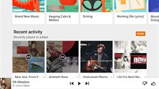 Aplikaci kompatibilní s tablety s Androidem má Hudba Google Play ji delí...