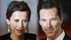 Sophie Hunterová a Benedict Cumberbatch (Londýn, 8. února 2015)