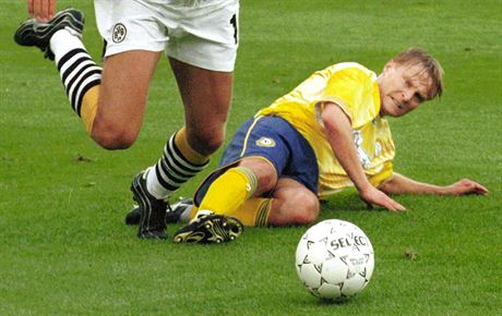 Fotbalista Martin Frdek ve dresu FK Teplice (2001)