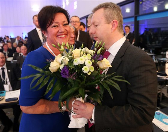 Radmila Kleslová po svém zvolení  místopedsedkyní ANO.