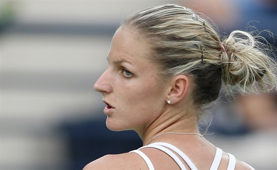 Karolína Plíková se raduje po povedeném úderu v semifinále na turnaji v Dubaji.