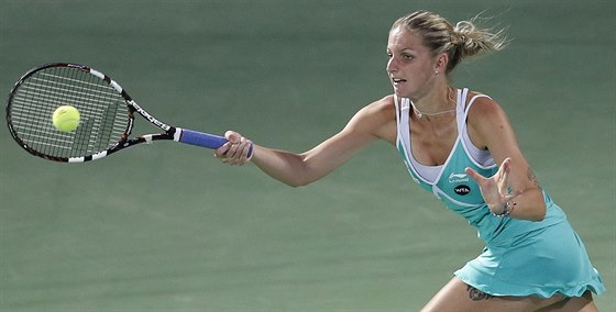 Karolína Plíková v semifinále na turnaji v Dubaji.