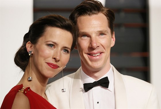 Sophie Hunterová a Benedict Cumberbatch (Los Angeles, 23. února 2015)