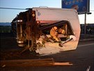 Sráka pímstského vlaku s kamionem v Kalifornii (24. února 2015)