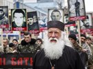 Píznivci Pravého sektoru pochodovali v Kyjev s portréty padlých...