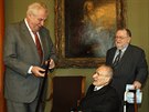 Prezident Milo Zeman se na Praském hrad setkal s pedsedou Národní rady osob...