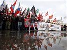 Demonstraci do Moskvy svolalo ruská odno hnutí Antimajdan, které na Ukrajin...