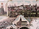 Pohlednice star� Jihlavy s obr�zky z roku 1898.