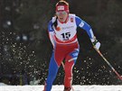 Eva Vrabcová-Nývltová ve skiatlonu na MS ve Falunu.