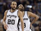 Manu Ginóbili (vlevo) a Tony Parker ze San Antonia.