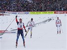 Skiatlon na MS ve Falunu ovládl Rus Maxim Vyleganin (vlevo).