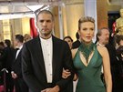 Romain Dauriac a Scarlett Johanssonová (Los Angeles, 22. února 2015)