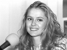 Monika Žídková v roce 1995 po zisku titulu Miss Europe