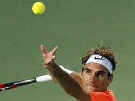 Roger Federer na turnaji v Dubaji.