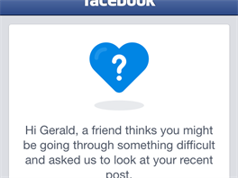 Facebook nabízí pomoc, když jeho uživatele přepadnou myšlenky na sebevraždu.