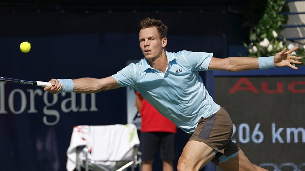 Tom Berdych v 1. kole turnaje v Dubaji.