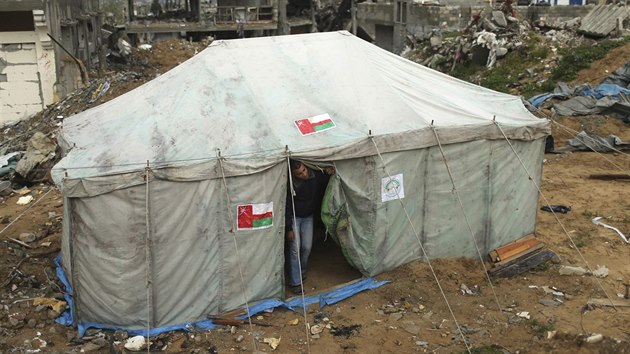 Provizorn bydlen v Psmu Gazy (19. nora 2015).