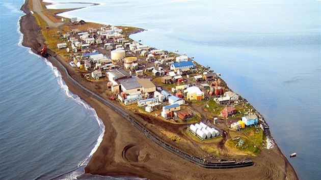Aljask Kivalina se potp kvli zmn klimatu.