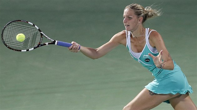 Karolna Plkov v semifinle na turnaji v Dubaji.
