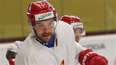 Jihlavský hokejista Richard Diviš při tréninku.