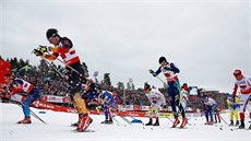 Závod tafet na 4 x 10 km na mistrovství svta ve Falunu.