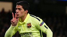 DVOUGÓLOVÝ STŘELEC. Luis Suárez vstřelil v osmifinále Ligy mistrů proti...