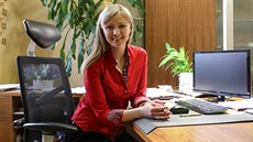 Starostka Kravař Monika Brzesková Žídková ve své kanceláři